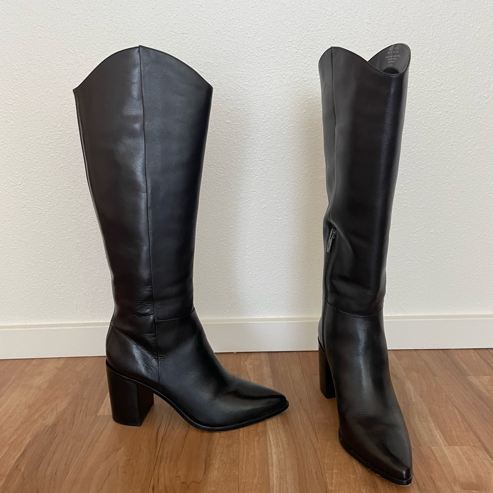 Franco Sarto Ticada Knee-high Black Boots, Size 38.5 (8)
